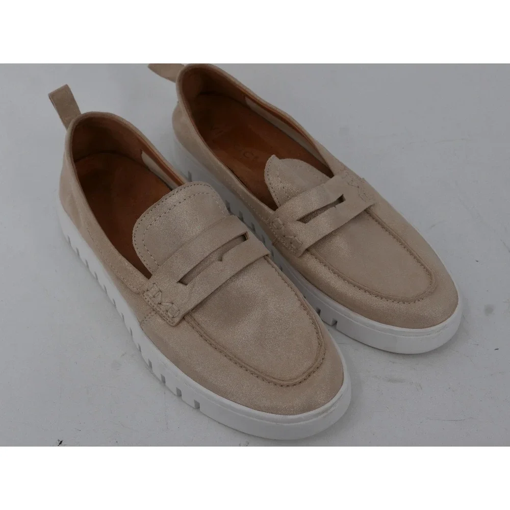 Vionic Uptown Loafers Shoes Beige Suede Slip On Comfort Flats Women's Size 9